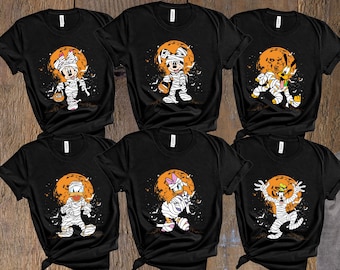 Disney Halloween Mummy shirt, Spooky Halloween tee, Mickey and firneds Not So scary Halloween shirts, Disney family Halloween shirt
