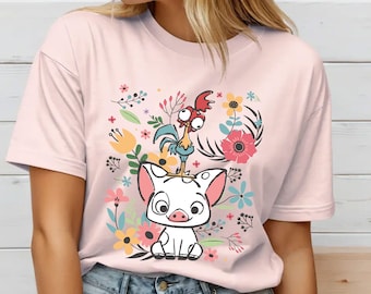 Hei Hei & Pua Shirt, Moana Shirt, Pua Shirt, Moana Pig Shirt, Disneyland Shirt, Disney World Shirt, Disney Moana Shirts
