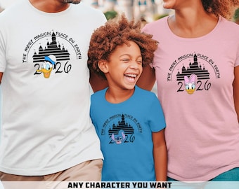2026 Disney Vacation Shirts For Family, The Most Magical Place On Earth, Matching Disney Trip, Disney Family Tee, Mickey Minnie Group Shirts