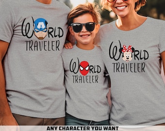 World Traveler Family Tees, World traveler Epcot shirt, Epcot family shirts, World Traveler Disney Epcot Shirt, Disney World Family Matching