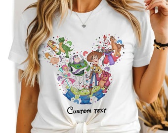 Custom Text Disney Toy Story Tee For Family, Matching Toy Story Family Tee, You've Got a Friend In Me, Toy Story Characters Tee, Woody shirt