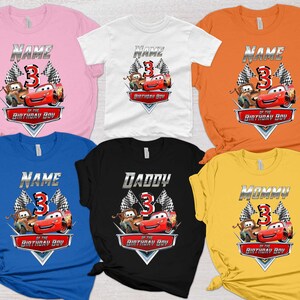 Cars Birthday Shirts, Cars family shirt, Disney Cars T-shirt,  Lightning Mcqueen birthday shirt, Disney Cars Disney Cars personalized shirts