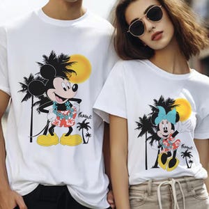 Mickey and  Minnie Mouse Hawaii vacation shirt, Aloha Disney shirt, Aulani tee for family
