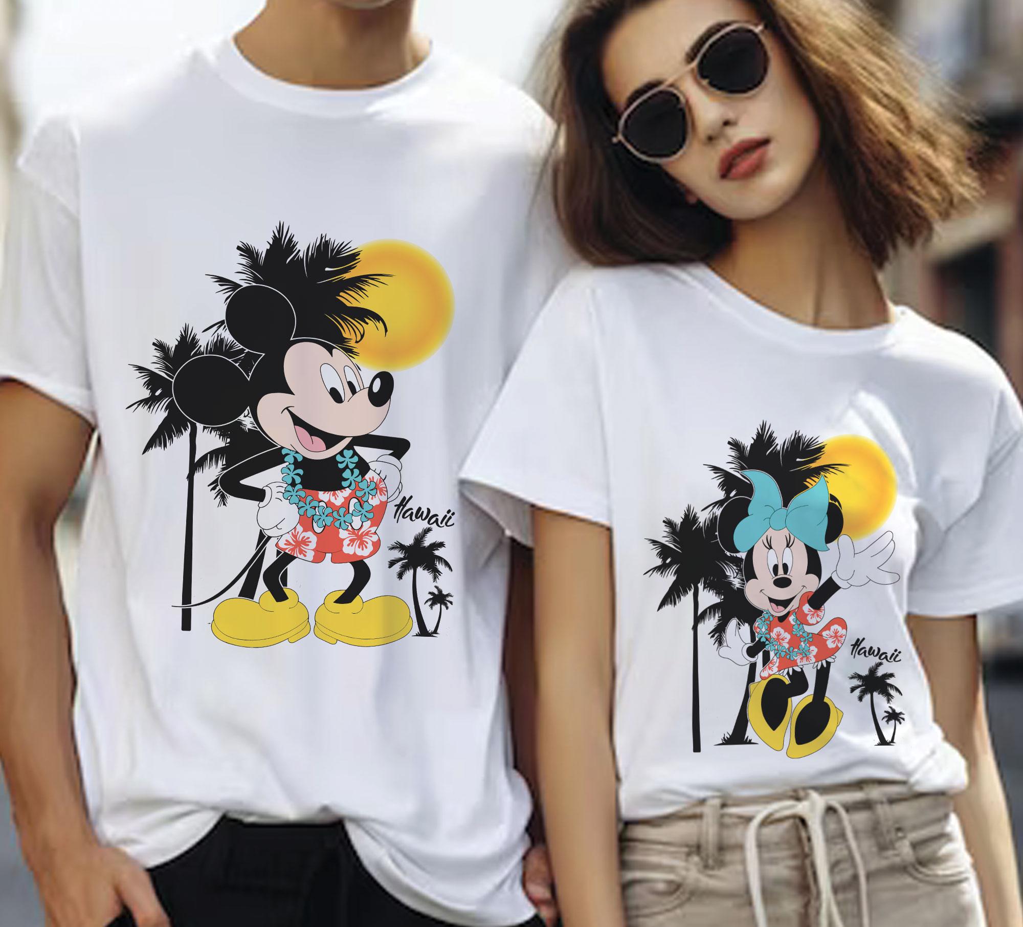 epa ミッキーミニーハワイTシャツ Mサイズ 2026 Mickey and Minnie Mouse Hawaii Vacation Shirt, Aloha Disney