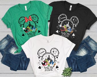 Custom Disney Family Trip Shirts, Disney 2026 Vacation Shirts, Family Disney Shirts, Disney Matching Shirts, Disneyland Family Shirts