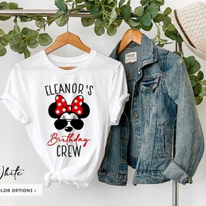 Minnie Mouse Birthday Crew Shirt Minnie Mouse Shirt Disney Birthday Shirt Family Minnie Mouse Birthday Tee Shirt