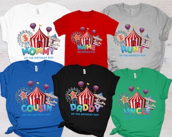 Carnival Family Shirts Circus Shirt Circus Birthday Shirt Girls Carnival Birthday Shirt Boy Carnival Shirt Family Circus Birthday shirt