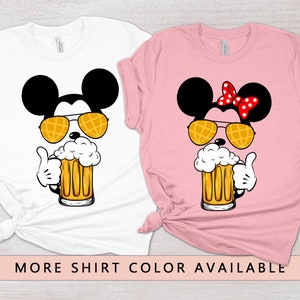Drinking around the world shirt Mickey Beer Minnie Beer Epcot shirts Epcot Food and Wine Festival