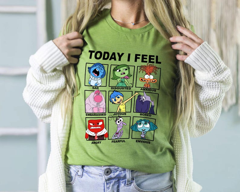 Today I Feel Shirt, Inside Out Tee, Emotions T-Shirts, Disneyland Trip immagine 3