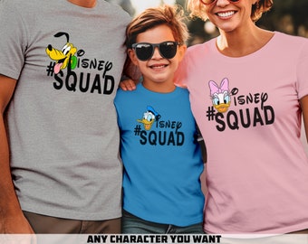 Disney Squad Shirt with 2026 Characters, Disney Family Shirts, Disneyland Squad 2026,  Mickey Squad Shirt,Matching Disney Squad Family Shirt