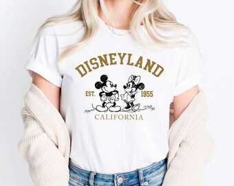 Retro Mickey Minnie Disneyland Tee: California Vacation Shirt