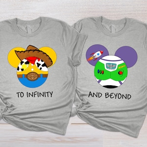 Disney Toy Story Couple Shirts To Infinity And Beyond Woody Buzz Lightyear Disneyland Shirts Disneyland Couple Shirts Family Matching Shirt