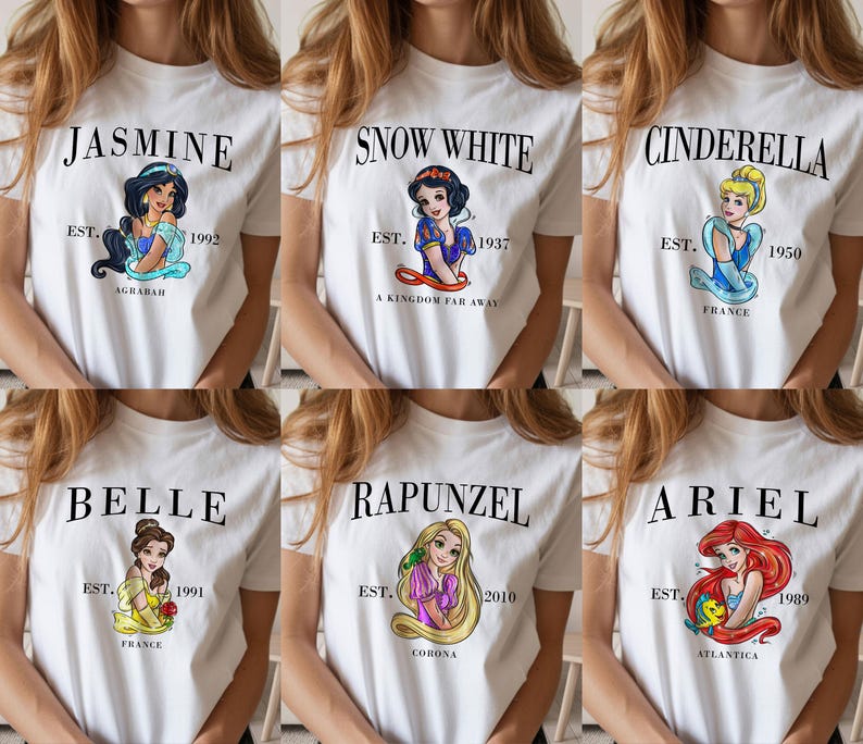 2026 Matching Disney Princess Shirts, Girls Disney Trip, Disneyland Shirts For Women, Disney Girls Squad T Shirt, Bachelorette party shirts image 1