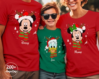 Disney Family Christmas Shirt, Family Christmas Matching shirt, Custom Disneyland Christmas shirt, Disney Character Christmas shirt family