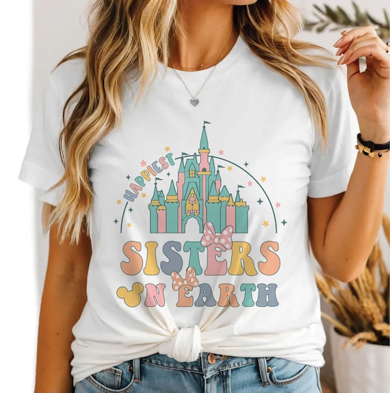 Disney Happiest Sisters On Earth Shirt, Disney Sisters Shirts, Mickey Sisters Vacation shirt, Disneyland Sisters, Matching Sisters Trip Tee