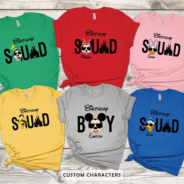 Disneyland Birthday Shirts, Disney Birthday Shirts Family, Disney Birthday Squad Family Shirts, Disney Birthday Group Shirts, Birthday Team