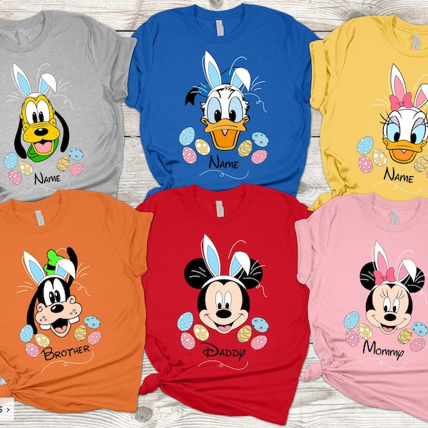 Disney Easter Shirt 2024, Mickey and Friends Bunny Ears Shirts, Disney Easter Shirt, Easter Disneyland shirt,Easter Gifts,Disney Bunny Shirt