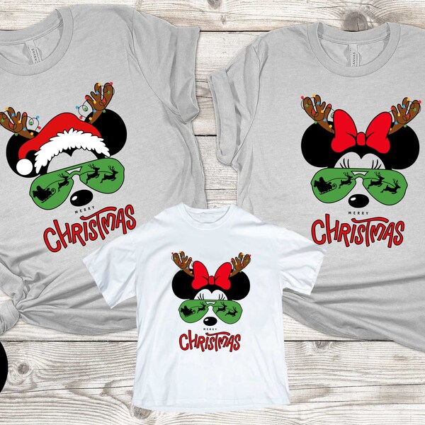 Disney Christmas Shirts 2026, Mickey and Minnie Christmas shirts, Disneyworld Christmas shirts, Xmas couple, Matching Christmas Shirts