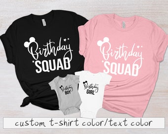 Disney Birthday Squad Shirts Family, Disney Group Shirts, Disney Squad Tee , Mickey Birthday Shirt, Disney Birthday Girl, Mickey Squad