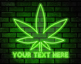 U1134G Stoner Advisory Extreme High Weed Smoke Marijuana Leaf Light Sign 