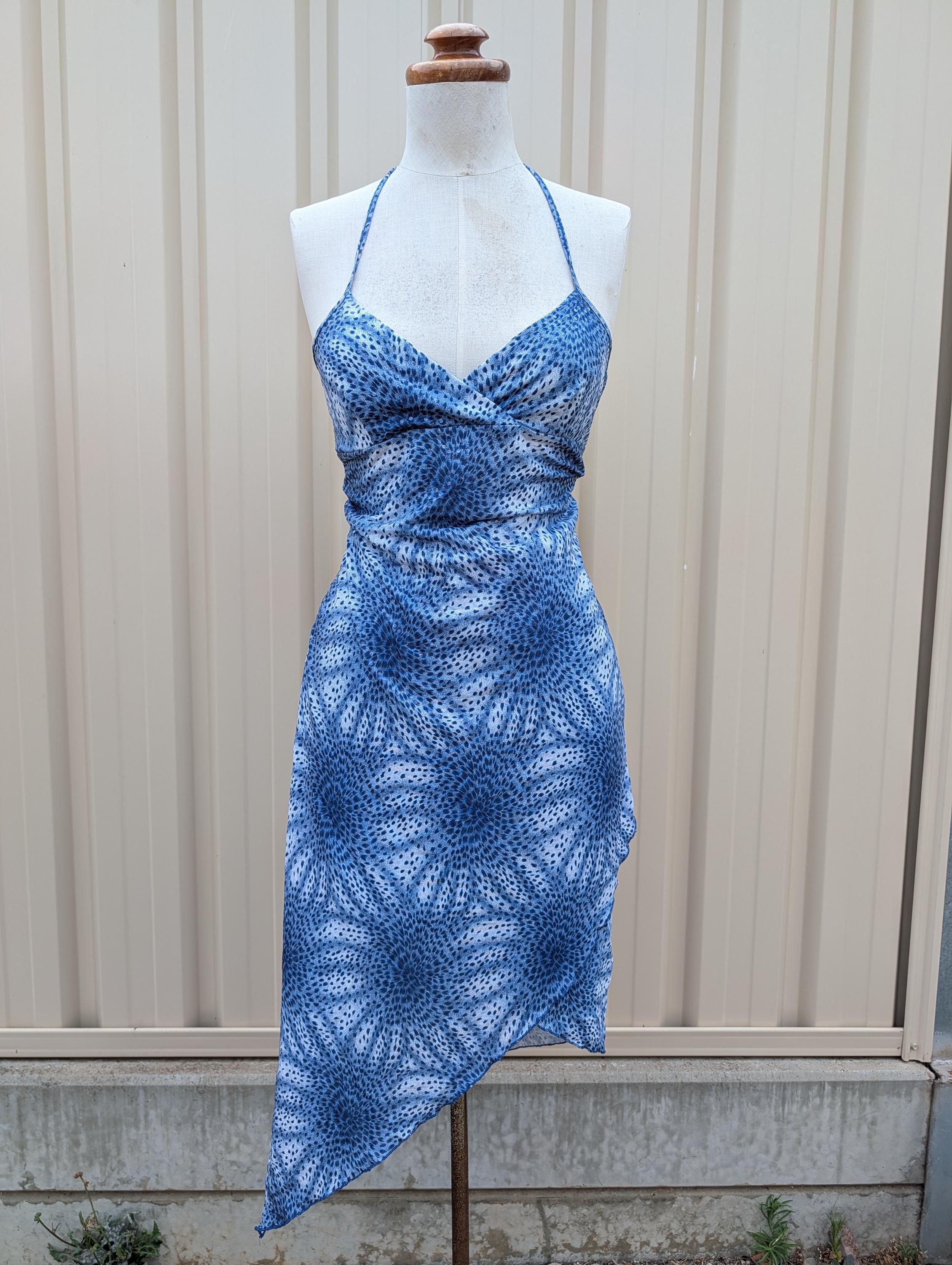 sachin and babi light blue dress Vintage Beaded Fairy Dress