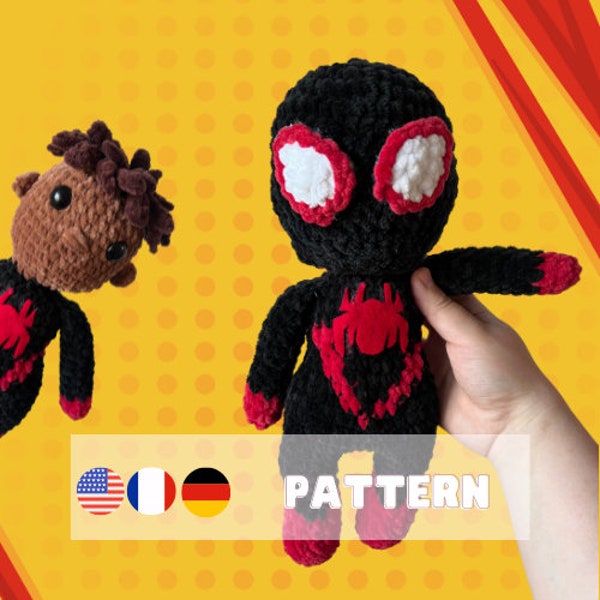 Spin, modification the superhero - amigurumi crochet pattern - PDF (english - us term, français, german)