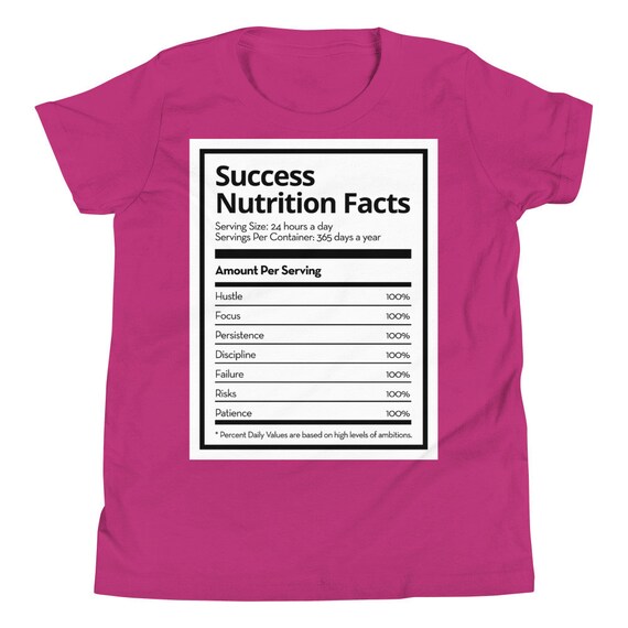 Success Nutrition Facts Youth Short 