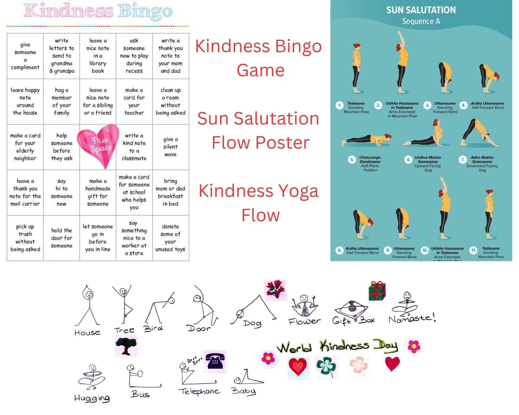 Kids Yoga Lesson Plan - Kindness - Etsy