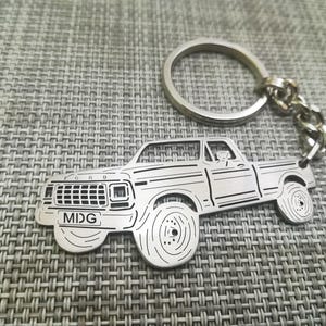 birthday gift Custom  Car Keychain with Personalized Name, Gift for Him, Personalized Fan Key Ring ,Ford F150 1979 PICKUP