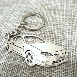 birthday gift Custom  Car Keychain with Personalized Name, Gift for Him, Personalized Fan Key Ring , Ford Escort ZX2