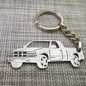 Christmas gifts car keychain  with Personalized Name, Gift for Him, Personalized Fan Key Ring ,Chevy S10