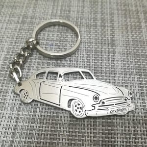Weihnachtsgeschenke Auto Schlüsselanhänger mit personalisiertem Namen, Geschenk für Ihn, personalisierter Fan Schlüsselanhänger Chevy Fast Back 1949