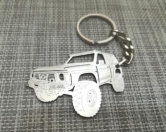Llavero de coche con nombre personalizado, regalo de cumpleaños para novios, regalo para él, llavero personalizado, Nissan Patrol 1991