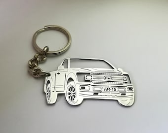 birthday gift for boyfriends car keychain  with Personalized Name, Gift for Him, Custom keychain ,FORD F150 XLT 2018