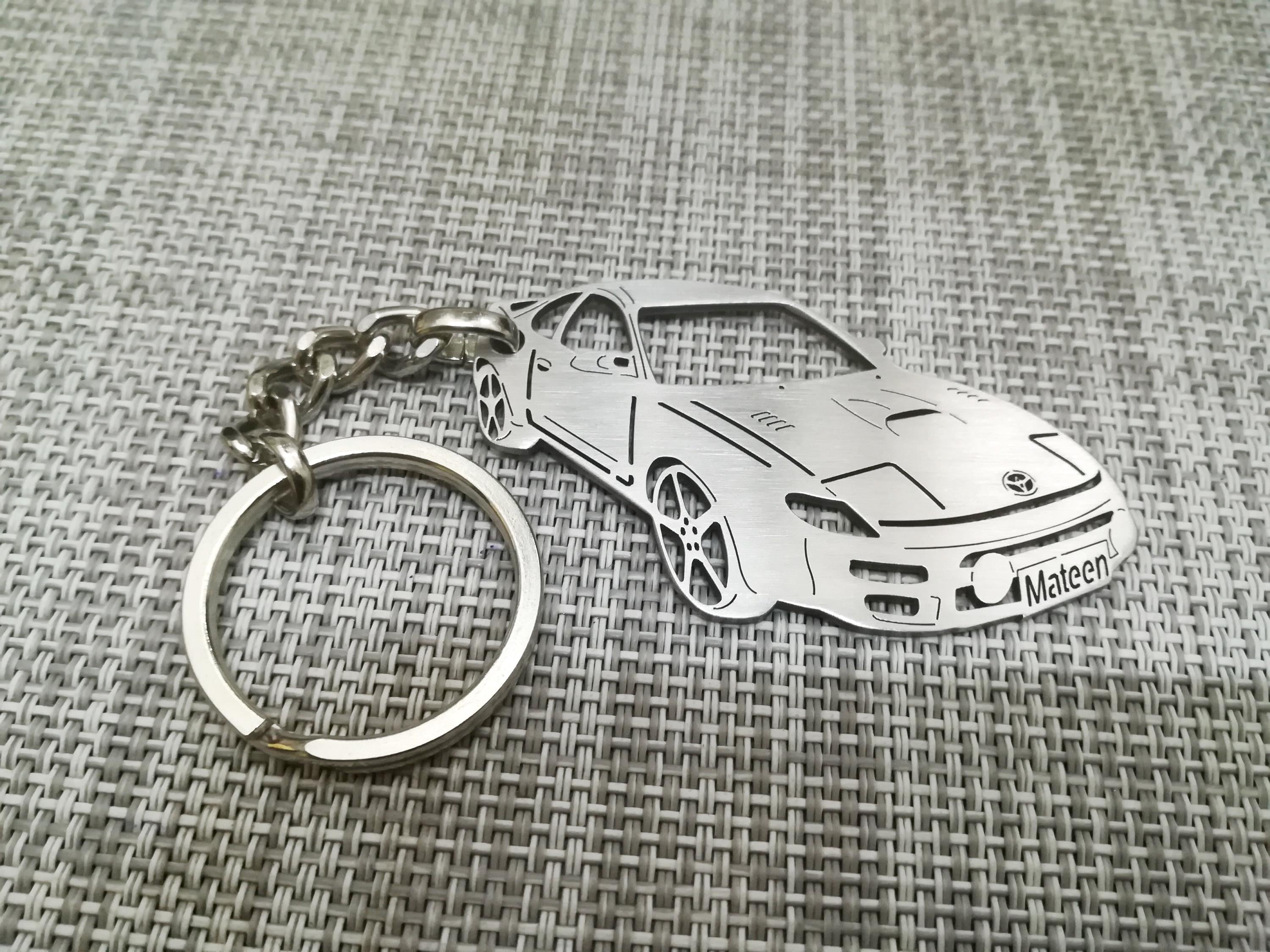 Portachiavi auto personalizzato con nome personalizzato, regalo di compleanno, regalo per lui, portachiavi personalizzato per fan, Toyota MR2