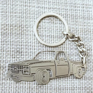 Christmas gifts car keychain  with Personalized Name, Gift for Him, Personalized Fan Key Ring , Chevrolet C10 1978 Stepside