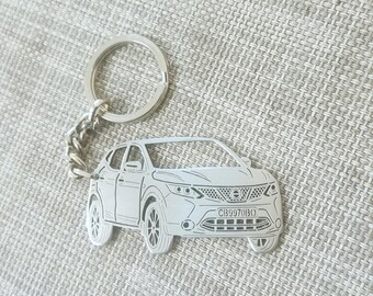 birthday gift for boyfriends car keychain  with Personalized Name, Gift for Him, Custom keychain , Nissan Qashqai 2015