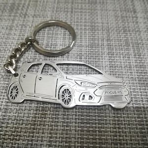 Födelsedagspresent till pojkvän bilnyckelring med personligt namn, Present till honom, Anpassad nyckelring, Ford Focus RS500 MK3 2018