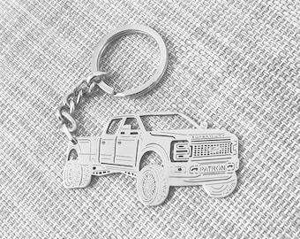 birthday gift for boyfriends car keychain  with Personalized Name, Gift for Him, Custom keychain , Ford F450 2025