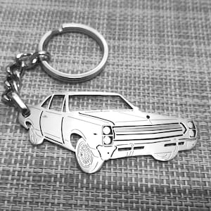 Portachiavi per auto personalizzato con nome personalizzato, regalo di compleanno per lui, portachiavi personalizzato per fan, AMC Rambler Ambassador del 1967