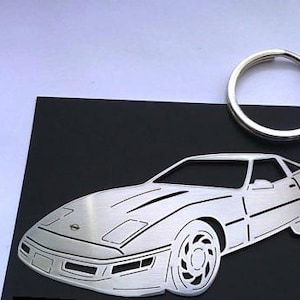 Llavero de coche de regalo de cumpleaños personalizado con nombre personalizado, regalo para él, llavero de fan personalizado, Chevrolet Corvette Escape 1996