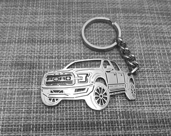 Llavero de regalo para novios, llavero de coche con nombre personalizado, regalo para él, llavero personalizado, Ford F-150 XLT Raptor 2016