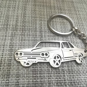 birthday gift Custom  Car Keychain with Personalized Name, Gift for Him, Personalized Fan Key Ring ,Oldsmobile Cutlass 1965