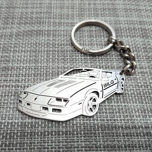 Llavero de coche para regalo de Navidad con nombre personalizado, regalo para él, llavero de fan personalizado, Chevy Camaro Convertible 1989