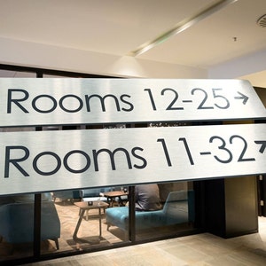 directional signs, Hotel directional signs, Arrow sign, hotel floor sign, hotel hallway signs, directional sign for hotel doorway