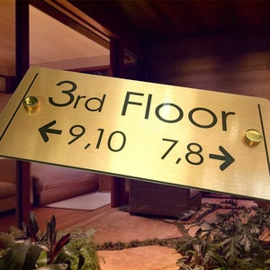 Richtungsschilder, Hotelrichtungsschilder, Pfeilschild, Hotel-Etagenschild, Hotel-Flurschilder, Richtungsschild für Hoteltür