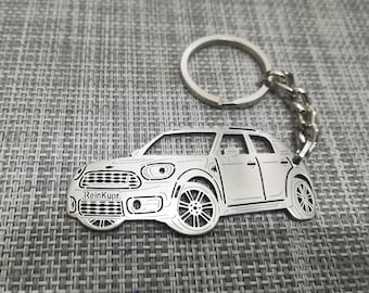 Christmas gifts car keychain  with Personalized Name, Gift for Him, Custom keychain ,MINI cooper Countryman F60 S