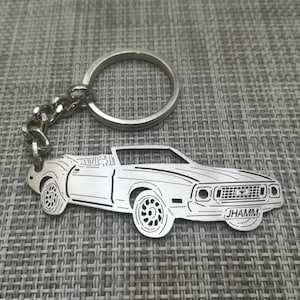 Geburtstagsgeschenk Auto Schlüsselanhänger mit Name, Geschenk für Ihn, personalisierte Fan Schlüsselanhänger, 1973 Ford mustang cabrio