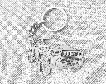 birthday gift for boyfriends car keychain  with Personalized Name, Gift for Him, Custom keychain , Toyota 4Runner 2025