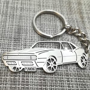 Llavero de coche para regalo de Navidad con nombre personalizado, regalo para él, llavero de fan personalizado, Chevrolet Camaro 1967
